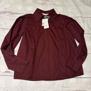 Commense Fair And Square Button Down Shirt Burgundy
